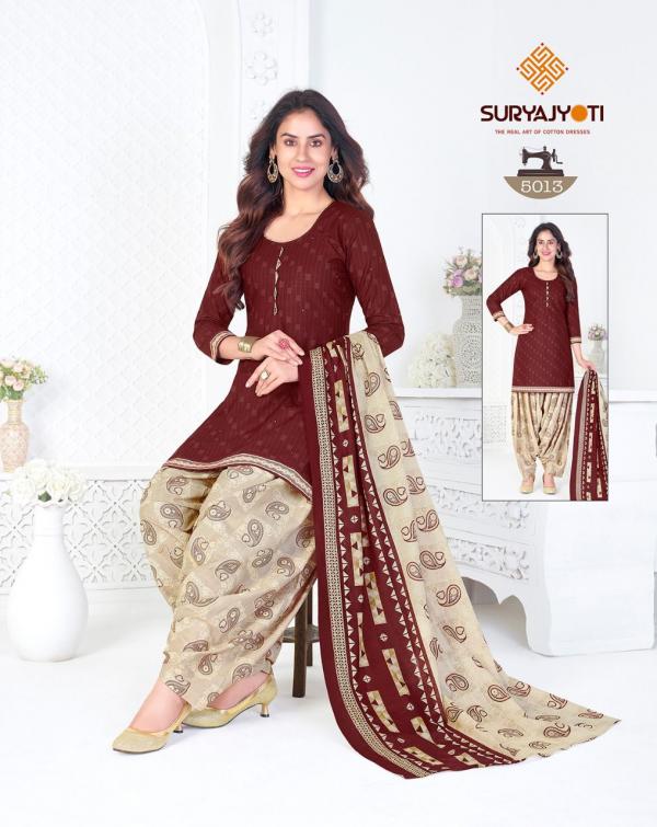 Suryajyoti Trendy Patiyala Vol 5 Regular Wear Dress Materail